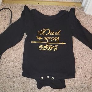 Black baby onesie